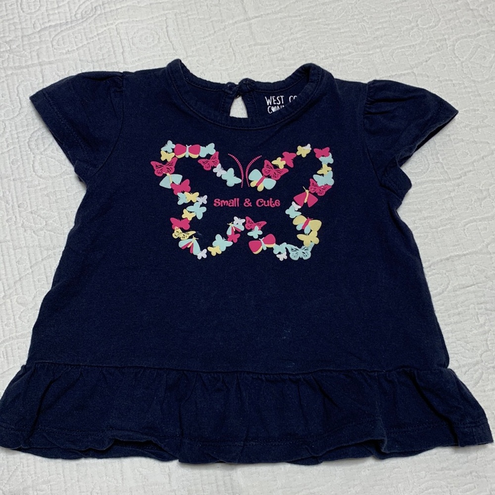 24m (5/$20) Ruffled Tee by West Coast Connection